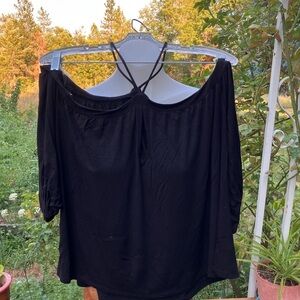 Elegant Black Off-Shoulder Top M by blue heaven nWT